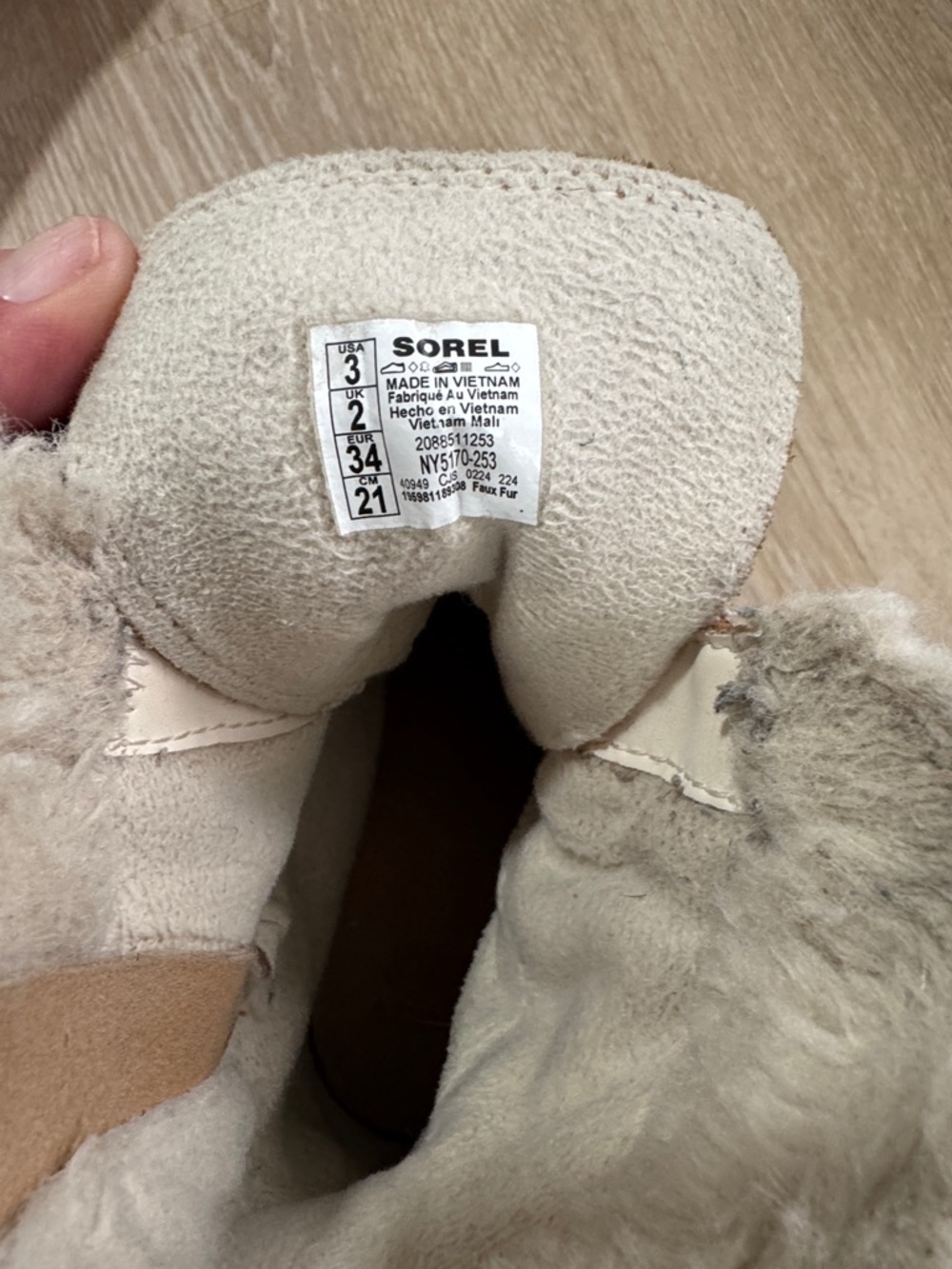 Sorel Tan and Cream Suede Lace-Up Cozy Boots - Picture 7 of 7